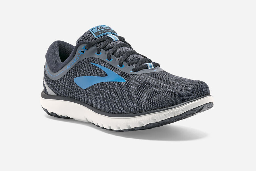 Brooks Pureflow 7 Road Loopschoenen Heren - Zwart/Blauw - 387215HVQ